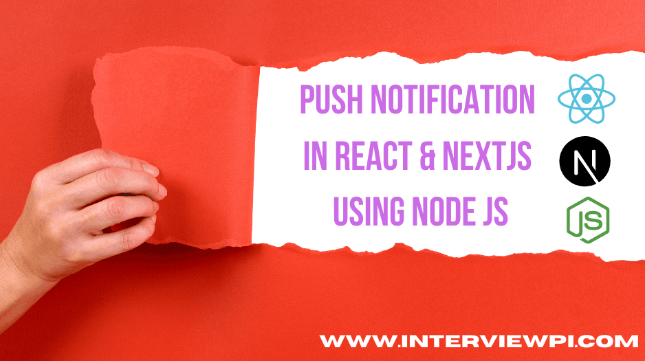 Push notification in react and next js app using node js
